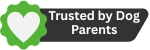 Trust badge reading 'Loved by Caring Pet Parents' indicating community trust in Happy Barker's sensitive dog resources